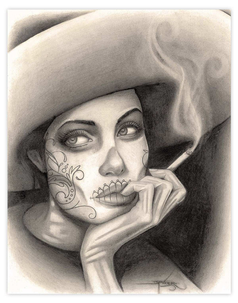 Black Market Art Company Angelina Smokes Print - Black Market Art Company - Flyclothing LLC