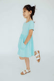 Aqua S/S Pocket Twirl Dress - Mila & Rose ® - Flyclothing LLC