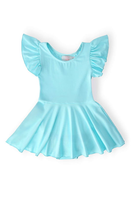 Aqua S/S Twirl Leotard - Mila & Rose ® - Flyclothing LLC