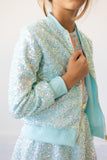 Aqua Sequin Jacket