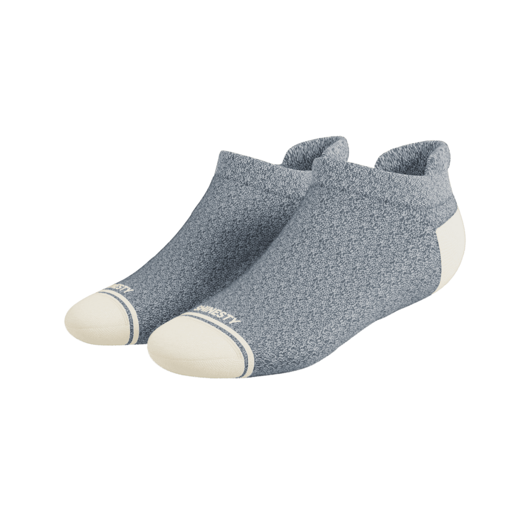 The Asteroid | Blue Marl Heel Hammock™ Ankle Socks - Shinesty - Flyclothing LLC