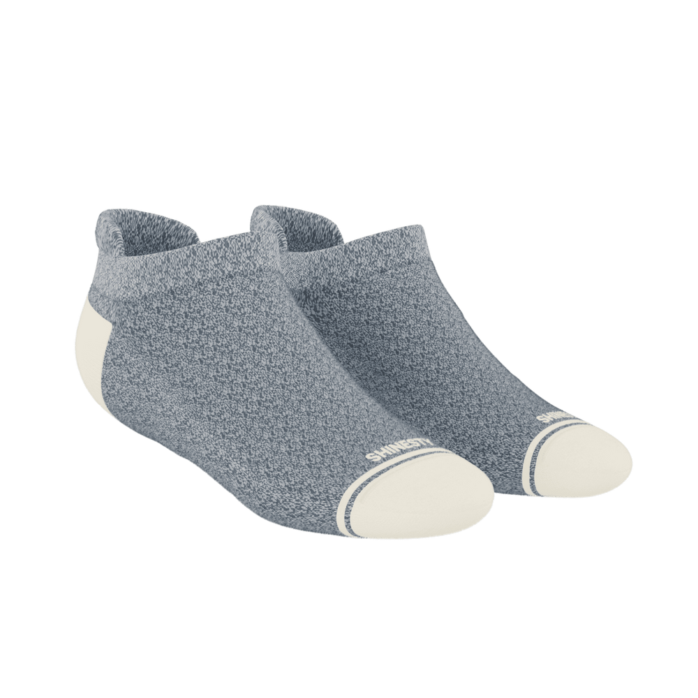 The Asteroid | Blue Marl Heel Hammock™ Ankle Socks - Shinesty - Flyclothing LLC