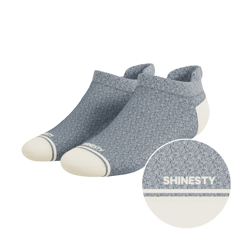 The Asteroid | Blue Marl Heel Hammock™ Ankle Socks - Shinesty - Flyclothing LLC