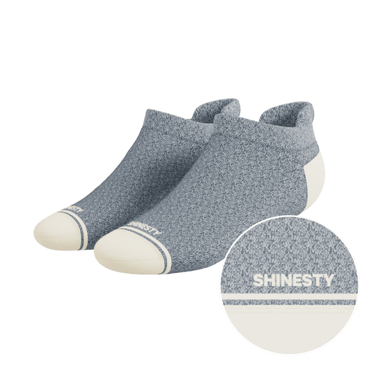 The Asteroid | Blue Marl Heel Hammock™ Ankle Socks - Shinesty - Flyclothing LLC