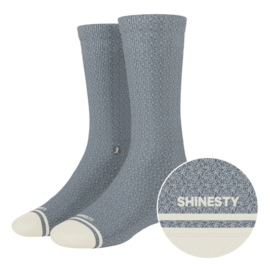 The Asteroid | Blue Marl Heel Hammock™ Crew Socks - Shinesty - Flyclothing LLC