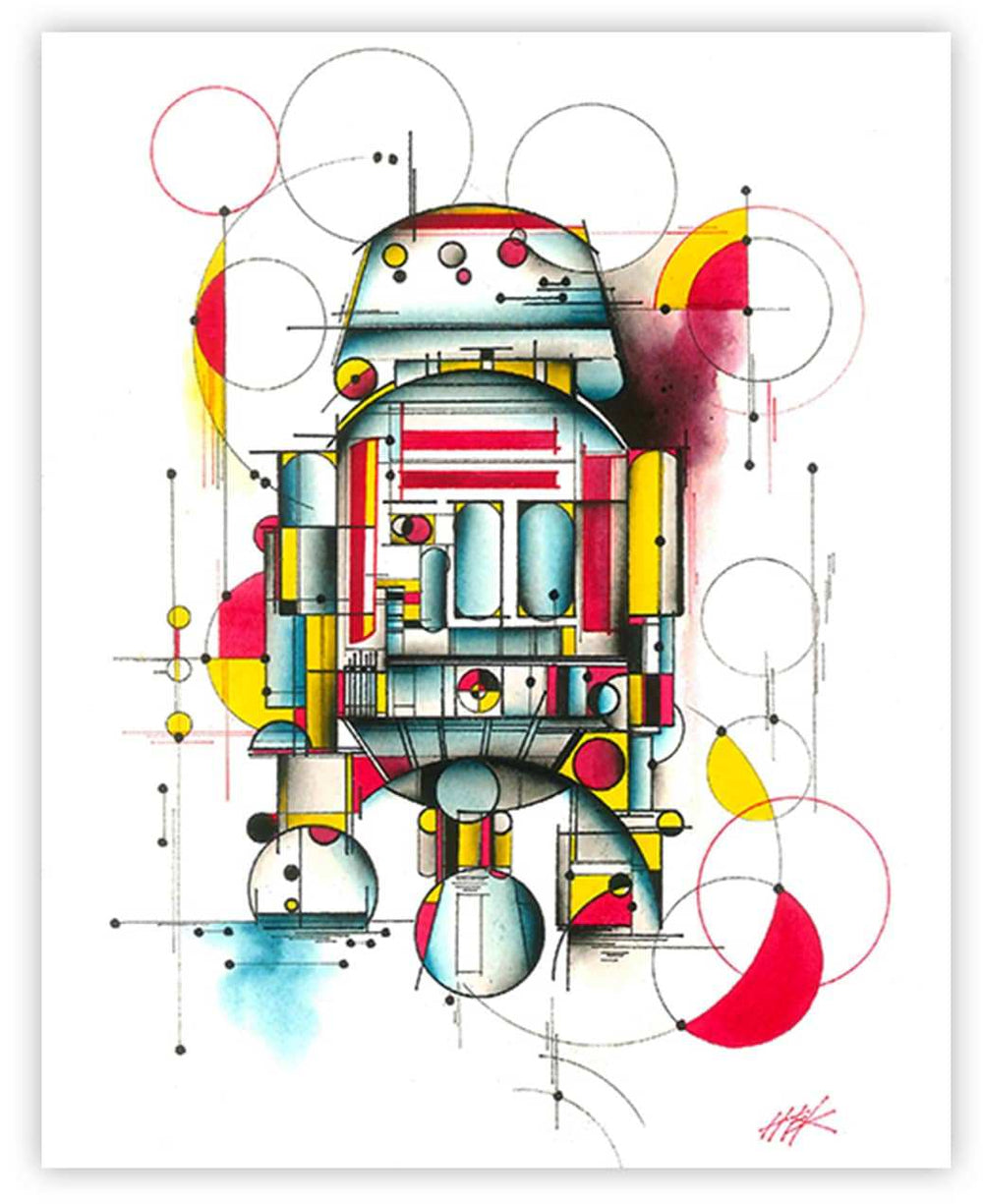 Black Market Art Company Astro Droid Print - Black Market Art Company - Flyclothing LLC