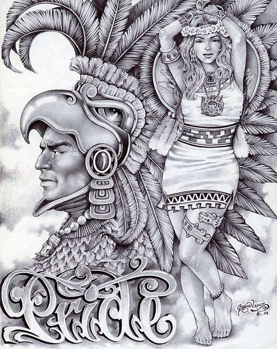Black Market Art Company Azteca Pride Print - Black Market Art Company - Flyclothing LLC
