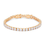 17.6 Ct Gold Plated Tennis Bracelet with Shimmering Round CZ - JGI - Flyclothing LLC