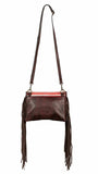 Scully Leather 50% Leather 50% Cotton Brown Ladies Handbag Fringe - Scully Leather - Flyclothing LLC