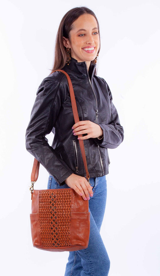 Scully Leather Cognac Ladies Handbag