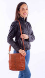 Scully Leather Cognac Ladies Handbag - Scully Leather - Flyclothing LLC