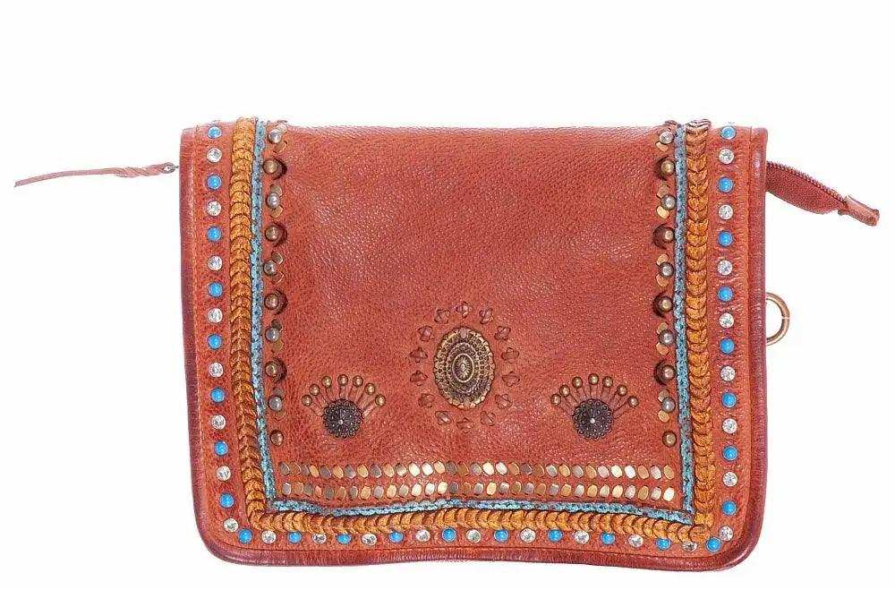 Scully Leather Cognac Ladies Handbag - Scully Leather - Flyclothing LLC