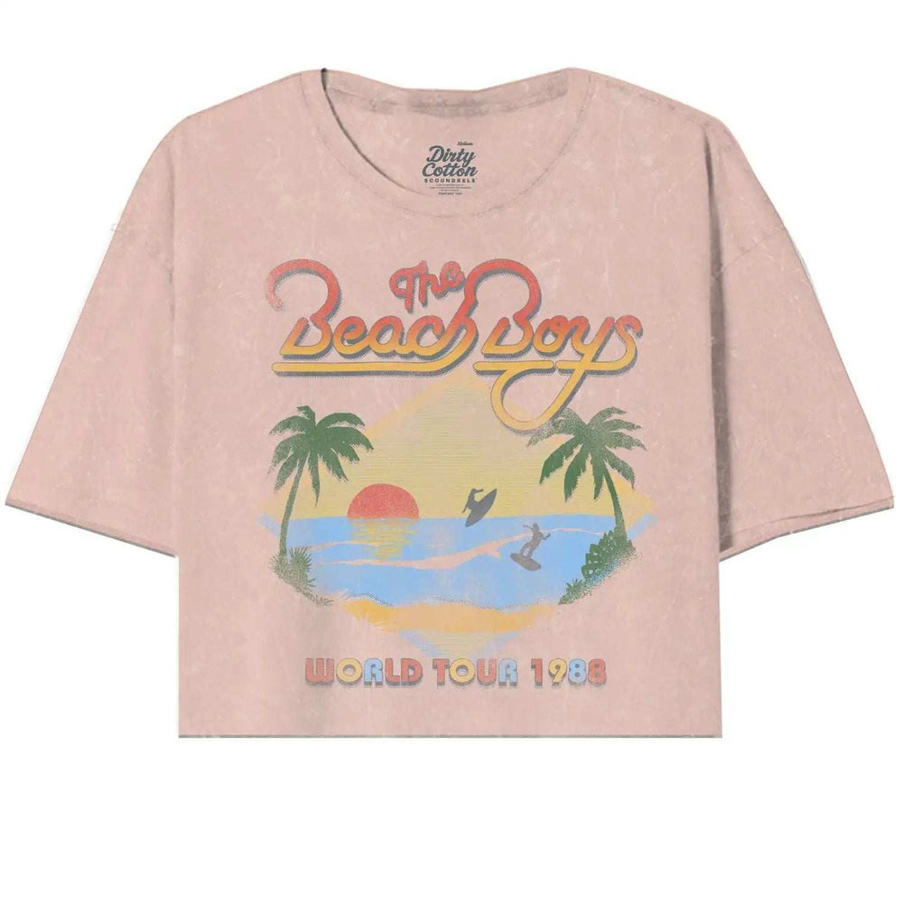 Beach Boys-Sunset Surfer Oversized Crop Tee - Beach Boys - Flyclothing LLC