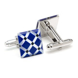 Mother of Pearl Diamond Cufflinks - Cufflinks.com - Flyclothing LLC
