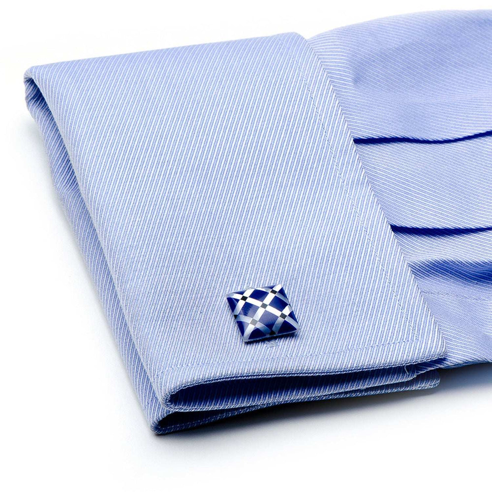 Mother of Pearl Diamond Cufflinks - Cufflinks.com - Flyclothing LLC