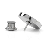 Stainless Steel Rope Border Round Engravable Lapel Pin - Cufflinks.com - Flyclothing LLC
