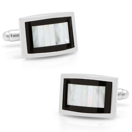 Onyx and Mother of Pearl Key Cufflinks - Cufflinks.com - Flyclothing LLC
