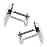 Onyx and Mother of Pearl Checker Step Cufflinks - Cufflinks.com - Flyclothing LLC