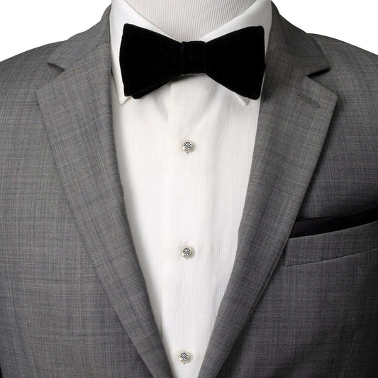 Onyx and Mother of Pearl Checker 5-Stud Set - Cufflinks.com - Flyclothing LLC