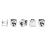 Onyx and Mother of Pearl Checker 5-Stud Set - Cufflinks.com - Flyclothing LLC