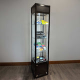 Retail Glass Display Black Cabinet With Locking Storage - Cufflinks.com - Flyclothing LLC