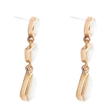 Shaped in White Mother of Pearl Golden Post Earrings - Barse Jewelry - Flyclothing LLC