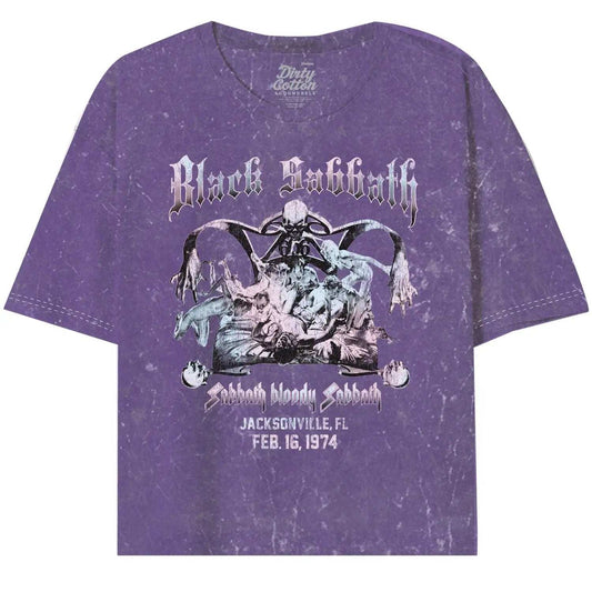 Black Sabbath-Jacksonville Oversized Crop Tee - Black Sabbath - Flyclothing LLC