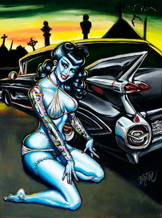 Black Market Art Company Graveyard Girlfriend Print - Black Market Art Company - Flyclothing LLC