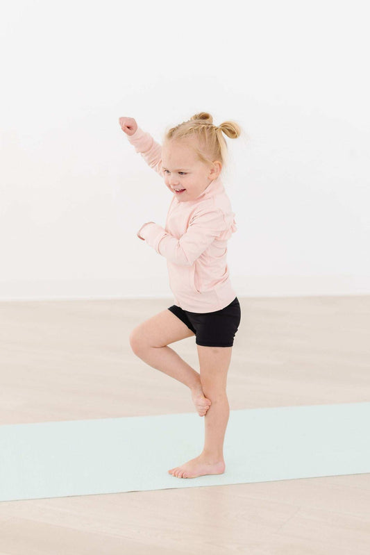 Balanced Black Active Shorty Shorts - Mila & Rose ® - Flyclothing LLC