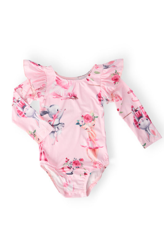 Ballet Beauties L/S Flutter Sleeve Leotard - Mila & Rose ® - Flyclothing LLC