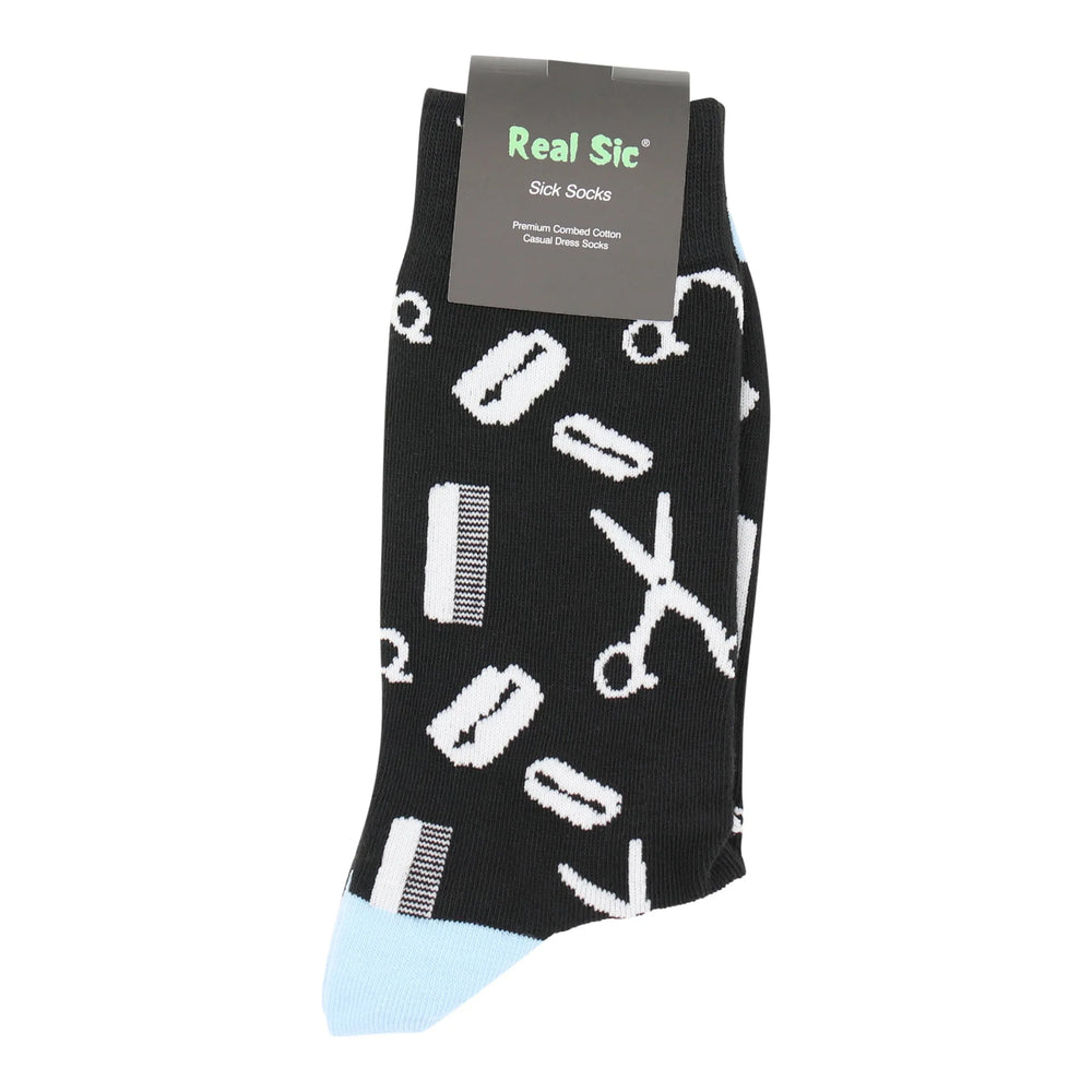 Barber Tool Socks - Comfy Cotton for Men & Women - Real Sic - Flyclothing LLC