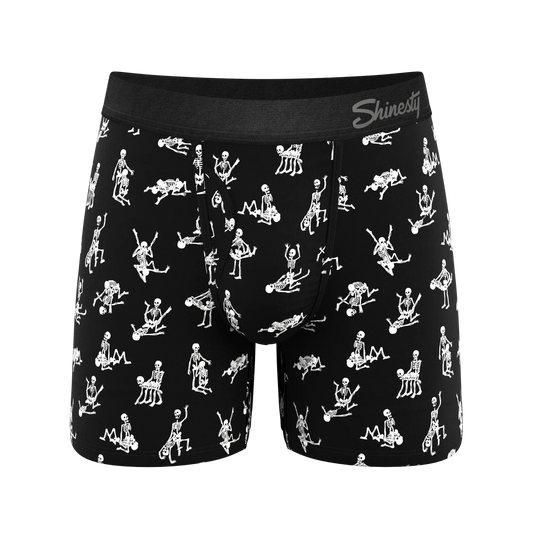 The Bare Back Bones | Glow In The Dark Skeletons Ball Hammock® Magnum Big Pouch Underwear - Shinesty - Flyclothing LLC