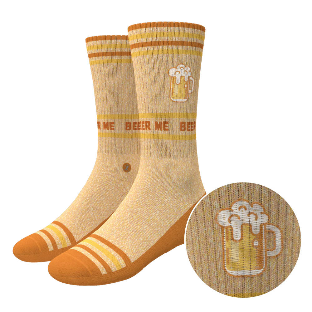 The Barley Pop | Beer Heel Hammock™ Crew Socks - Shinesty - Flyclothing LLC