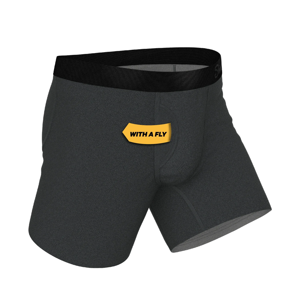 The Basalt | Heather Charcoal Ball Hammock® Pouch Underwear With Fly - Shinesty - Flyclothing LLC