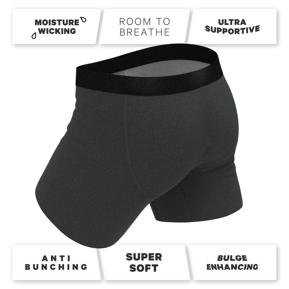 The Basalt | Heather Charcoal Ball Hammock® Pouch Underwear With Fly - Shinesty - Flyclothing LLC