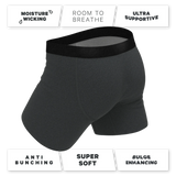 The Basalt | Heather Charcoal Ball Hammock® Pouch Underwear With Fly - Shinesty - Flyclothing LLC