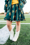 Baylor Green Bear Ruffle Twirl Skort