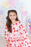 Be Mine 3/4 Sleeve Pocket Twirl Dress - Mila & Rose ® - Flyclothing LLC