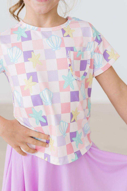 Beach Days Ruffle Pocket Tee - Mila & Rose ® - Flyclothing LLC