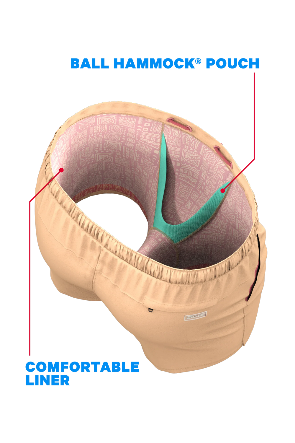 The Beach House | Orange Island Block Ball Hammock® Pouch 8" Swim Trunks - Shinesty - Flyclothing LLC