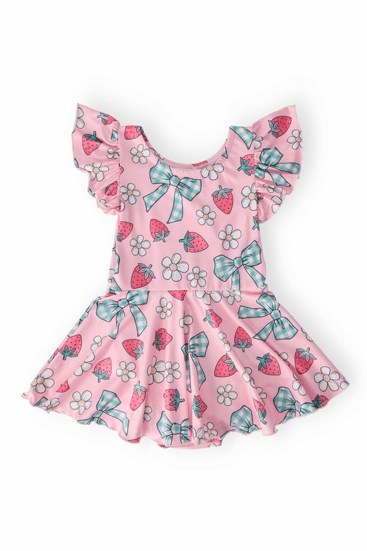 Berry Picnic S/S Twirl Leotard - Mila & Rose ® - Flyclothing LLC