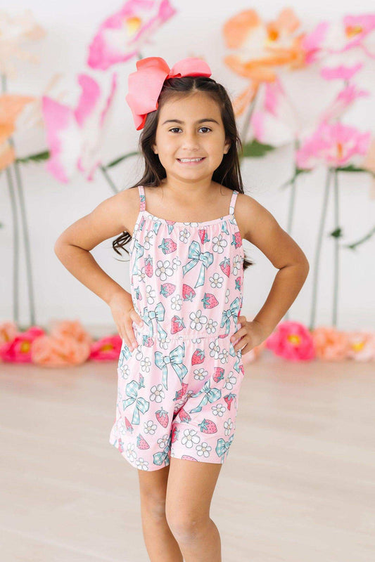 Berry Picnic Strappy Play Romper - Mila & Rose ® - Flyclothing LLC