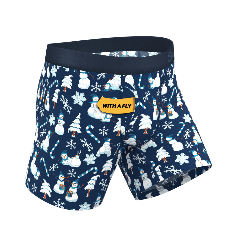 The Big Blizzard | Naughty Snowmen Ball Hammock® Pouch Underwear With Fly - Shinesty - Flyclothing LLC