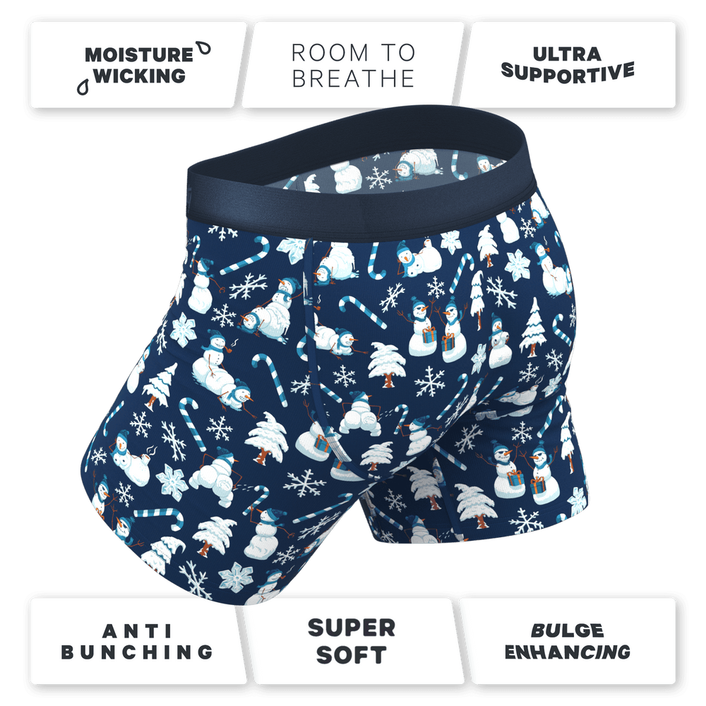 The Big Blizzard | Naughty Snowmen Ball Hammock® Pouch Underwear With Fly - Shinesty - Flyclothing LLC