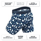 The Big Blizzard | Naughty Snowmen Long Leg Ball Hammock® Pouch Underwear With Fly - Shinesty - Flyclothing LLC