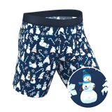 The Big Blizzard | Naughty Snowmen Long Leg Ball Hammock® Pouch Underwear With Fly - Shinesty - Flyclothing LLC