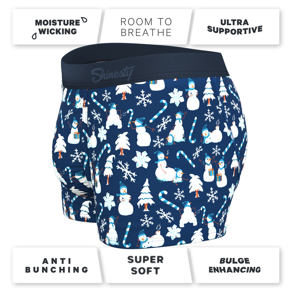The Big Blizzard | Naughty Snowmen Ball Hammock® Pouch Trunks Underwear - Shinesty - Flyclothing LLC