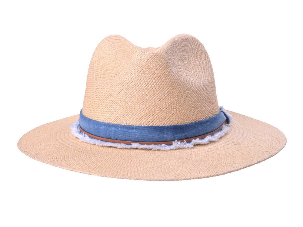 Indigo Panama Hat - Handwoven - Bigalli Hats USA - Flyclothing LLC