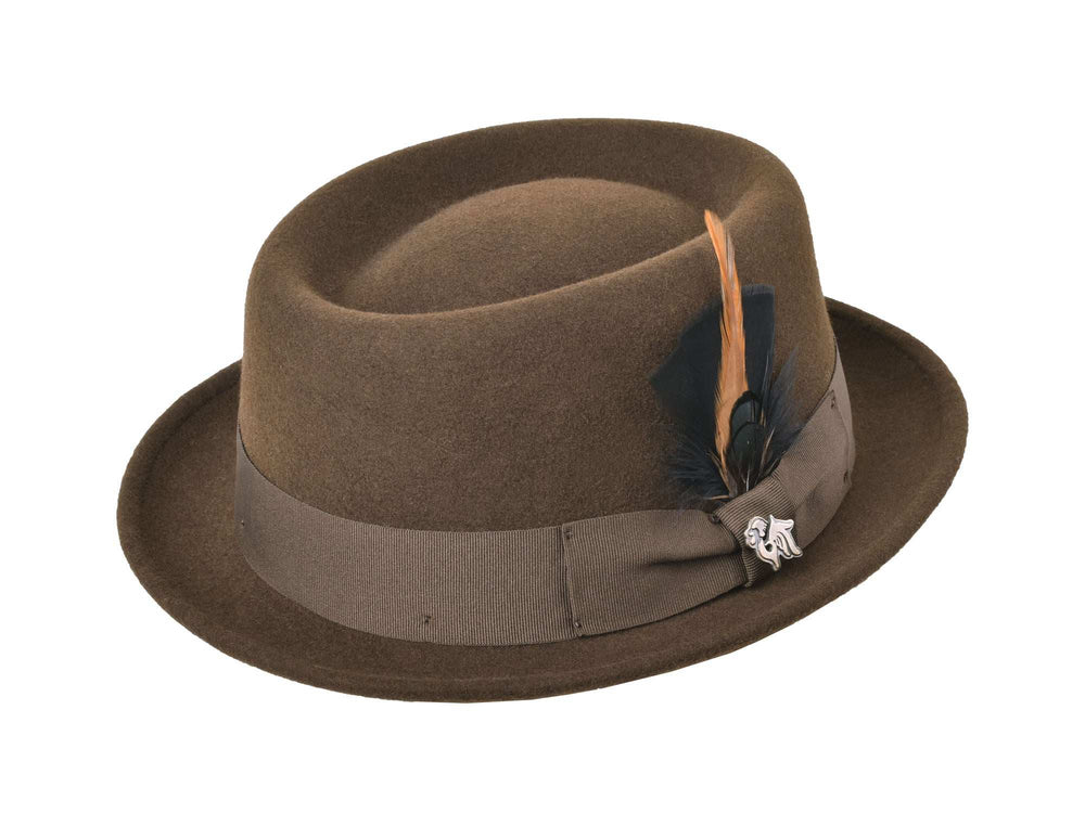 Wool Felt Classic Hat Pork Pie Stingy - Bigalli Hats USA - Flyclothing LLC