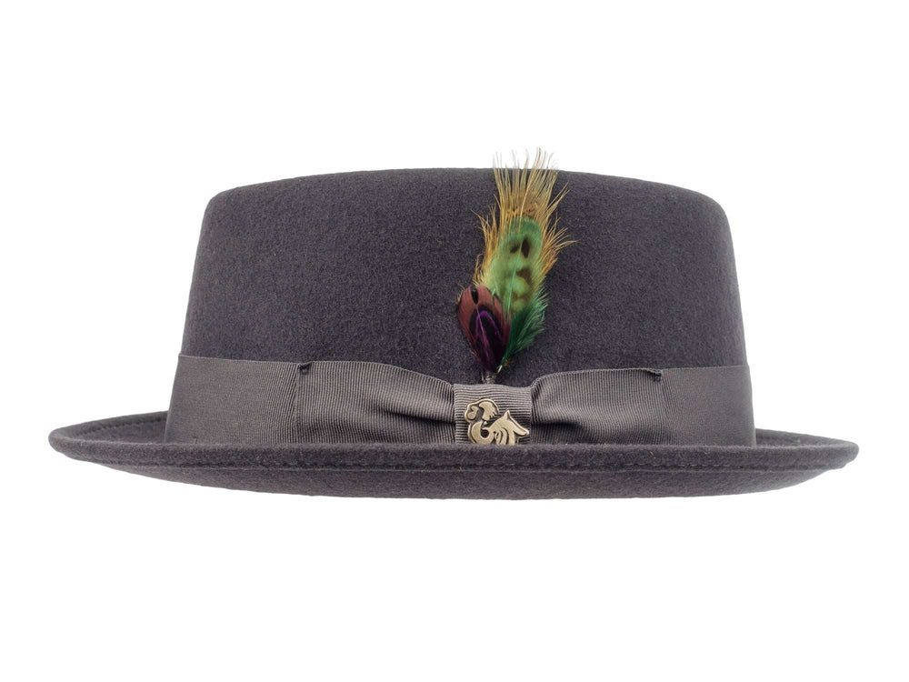 Wool Felt Classic Hat Pork Pie Stingy - Bigalli Hats USA - Flyclothing LLC
